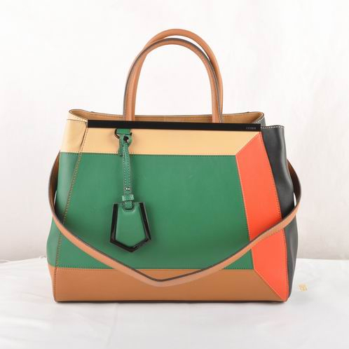 F2552M Fendi 2Jours Block colori di pelle mista borse